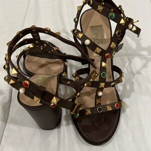 Valentino colored gem platform sandal